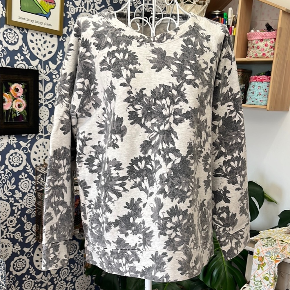 Floral Gray Women's Top
